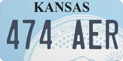 KS license plate 474AER