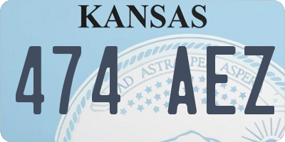 KS license plate 474AEZ