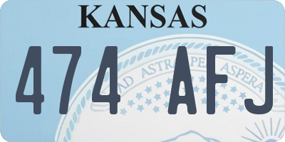 KS license plate 474AFJ