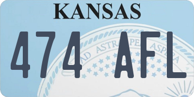 KS license plate 474AFL