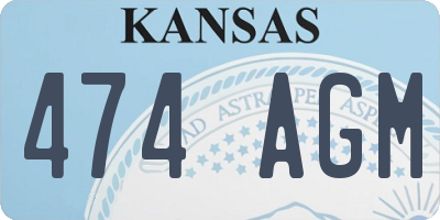 KS license plate 474AGM
