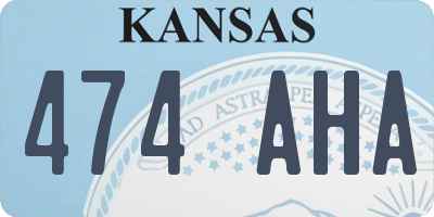 KS license plate 474AHA