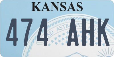 KS license plate 474AHK