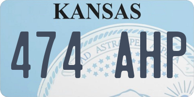 KS license plate 474AHP