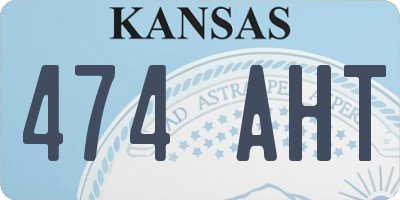 KS license plate 474AHT