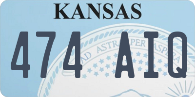 KS license plate 474AIQ