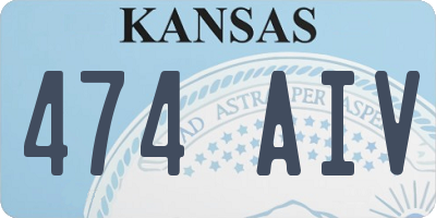 KS license plate 474AIV