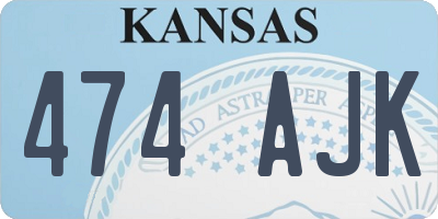 KS license plate 474AJK