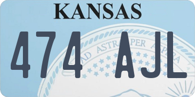 KS license plate 474AJL