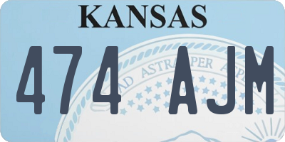 KS license plate 474AJM