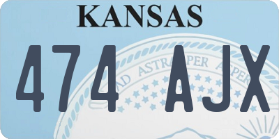 KS license plate 474AJX