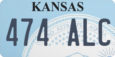 KS license plate 474ALC