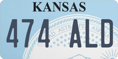 KS license plate 474ALD
