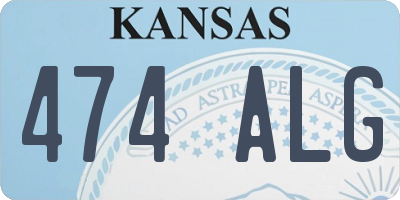 KS license plate 474ALG