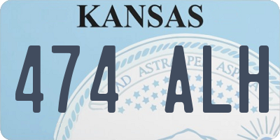 KS license plate 474ALH