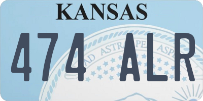 KS license plate 474ALR
