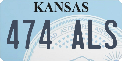 KS license plate 474ALS