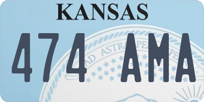KS license plate 474AMA