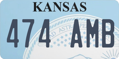 KS license plate 474AMB