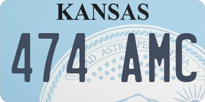 KS license plate 474AMC