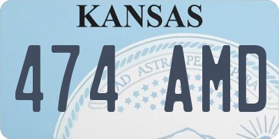 KS license plate 474AMD