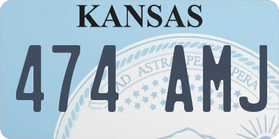 KS license plate 474AMJ