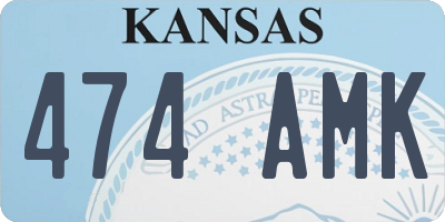 KS license plate 474AMK