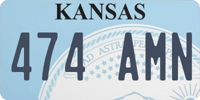 KS license plate 474AMN