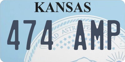 KS license plate 474AMP