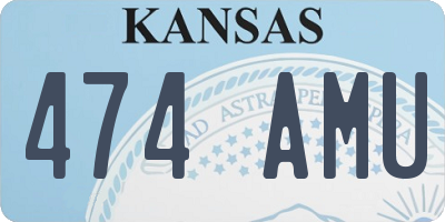 KS license plate 474AMU