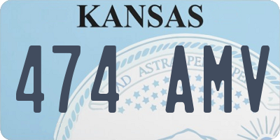 KS license plate 474AMV