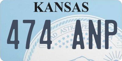 KS license plate 474ANP