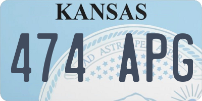 KS license plate 474APG