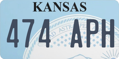 KS license plate 474APH