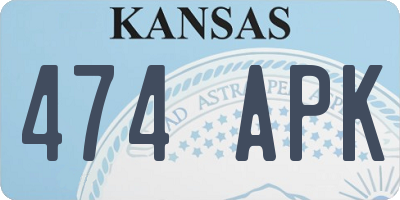 KS license plate 474APK