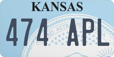 KS license plate 474APL
