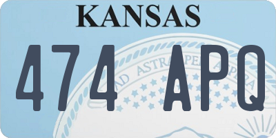 KS license plate 474APQ