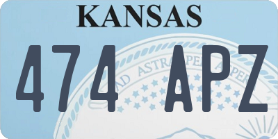 KS license plate 474APZ