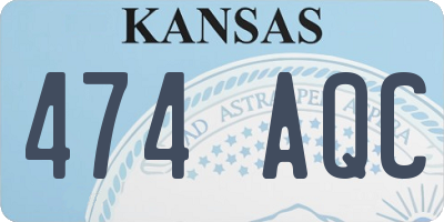 KS license plate 474AQC