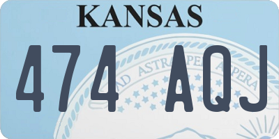KS license plate 474AQJ