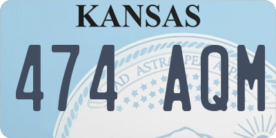KS license plate 474AQM