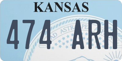 KS license plate 474ARH