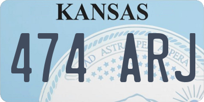 KS license plate 474ARJ