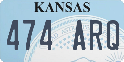 KS license plate 474ARQ