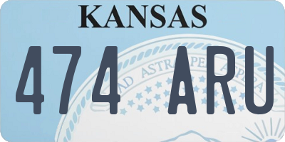 KS license plate 474ARU