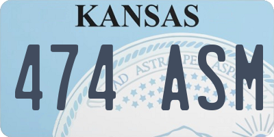 KS license plate 474ASM