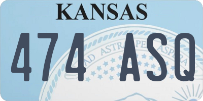 KS license plate 474ASQ