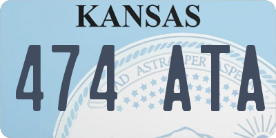 KS license plate 474ATA