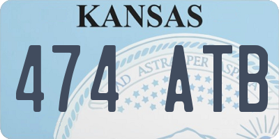 KS license plate 474ATB