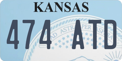 KS license plate 474ATD